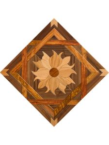 Pavimentazione fiore modello di noce americano parquet pavimentazione in legno medaglione intarsio intarsio in marchio tappeto tappeti tappeti tappeti in legno così