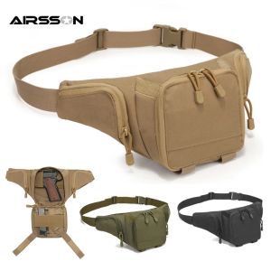 Packs Tactical Waist Bag Concealed Gun Holster Military Pistol Handgun Carry Pouch Fanny Pack Sling Shoulder Bags for Outdoor Hunting