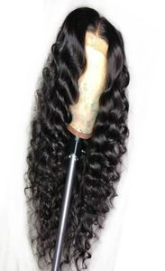 Spetsfront peruker Curly Full Lace Human Hair Wigs Pre Plucked Natural Hairfin With Baby Hair Wowwigs Virgin Hair6382040