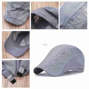 Ball Caps Men Mesh Breathing Beret Hat Quick Dry Sun Hat For Women Jumpsuit Detective Cap Hotel Chef Hats Restaurant Work Cap