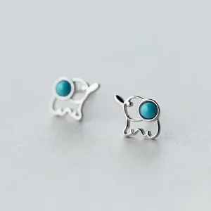 Orecchini per borchie Mloveacc Solid 925 Sterling Silver Cute Elephant Creative for Women Fine Jewelry Designer coreano