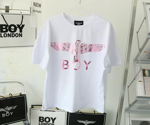 London Trendy Brand Boy Eagle Wings Letter Złocone kolorowe różowe złoto duża wersja para krótkiego rękawu Tshirt5366382