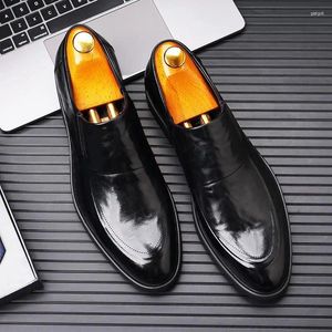 Dress Shoes Męski Miękki dno Formalne odzież Forbuse 2024 Black Hidden Winda Casual Groom Wedding