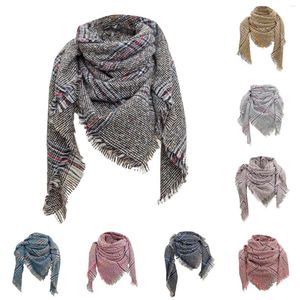 Scarves Women Autumn Winter Scarf Shawls Wraps Classic Tassel Plaid Warm Soft Chunky Large Size Blanket Wrap Shawl