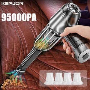 Car Vacuum Cleaner 95000PA Strong Suction Wireless 2 in 1 Handheld Cleaning Machine Portable for Home 240407
