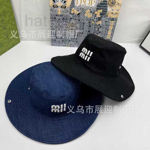 Ball Caps Designer Miao Family Versão correta Letter bordado Big Edge Fisherman Hat Hat Moda de Alta Qualidade