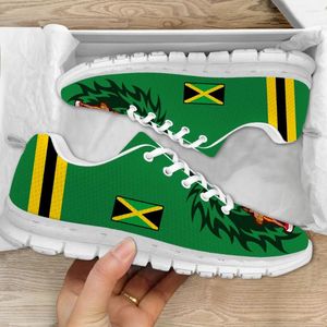 Casual Shoes InstantArts 2024 Women's Soft Sneakers Fashion Jamaica Flag Lion of Judah Tryckt Vulcanize for Ladies Chaussure