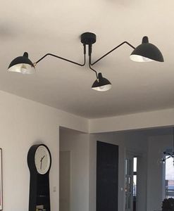 Retro Serge Mouille Pendant Lamps Nordic Industrial Simple LED Chandelier Ceiling Lamp Living Bedroom Luminaire Industrial Lamp1348718883