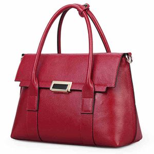 Cowhide 2024 Womens Bag Solid Color Car Sy Ny Handbag Busin Pendlare