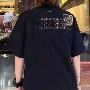 Fushen Summer New Brocade Pocket Seagull Round Neck Short Sleeve T-Shirt For Men And Women's Leisure Street Half Sleeves 901414