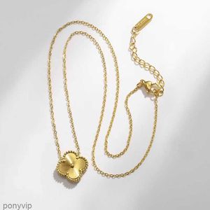 Luxury Necklace Four Leaf Clover Pendant Jewelry for Women Mens Gift Gold Rose Silver Link Chain Stainless Steel Chains Pendants 3ZI6