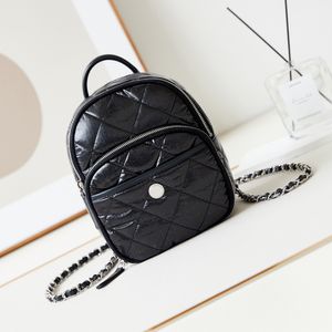 9A Designer Mini Backpack Original Imported Sheepskin with Fabric Lining Ladies Handbag 22cm in Classic Size with Box