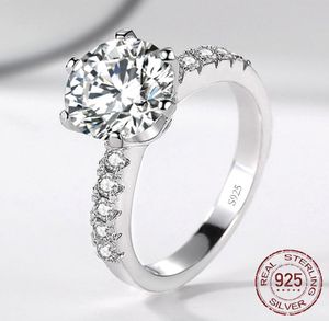 20ct Silver 925 Rings Natural Gemstone Zirconia Diamond Wedding Ring for Bride Women Band Jewelry Jewelry J4277555652