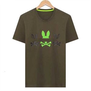 PSYCO BUNNY Mens T camisetas psicológicas Rabbit Men Print Tshirt