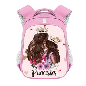 Taschen Cartoon Prinzessin Girl Rucksack Kinder Schultaschen für Teenager Mädchen Kid Bookbag Rosa School Rucksack Umhängetasche Geschenk