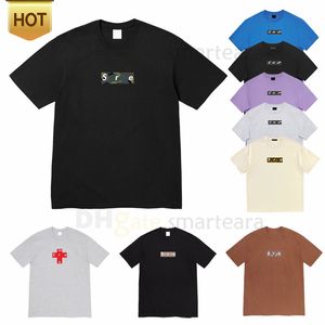 Letnia projektant supremshirt King of New York Short Sleeved Fashion Shirt Mens T Shirt Damskie koszule luksusowe luźne koszulce