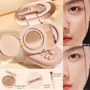 2 in 1 Moisturizing Essence Air Cushion Concealer CC Cream Waterproof Lasting Foundation High Cover Makeup Base Korean Cosmetics 240410