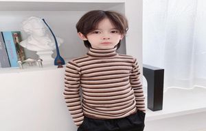 Winter Kids Girls Boys Turtleneck Sweater Baby Boys Cotton Cotton Scribed Sequated Sequated Bullover Dark Booded Conted two CO2563878