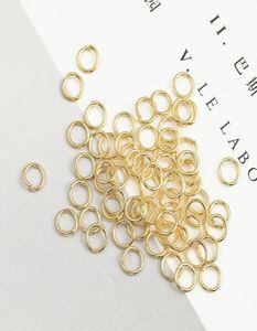 3 4 5 6 7 8mm 100pcs 18K Real Gold Plated Copper Split Rings Open Jump Rings Conectores para jóias Fazendo suprimentos inteiros6136366