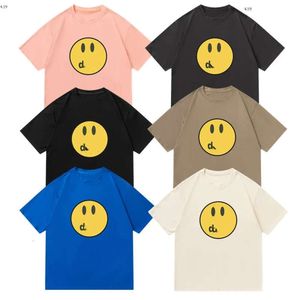 Designer Tshirt Mens Womens Drewes Tshirt Fashion Letter Short Sleeve Drawdrew Shirts Round Neck Pure Cotton Loose Couple Top Men Draw 54 93