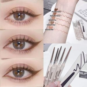 Eyeliner Waterproof Eyeliner Gel Pencil Tea Brown Lying Silkworm Pen Soft Easy Wear High Pigment Matte Eyeliner Lasting Matte Eyes Makeup