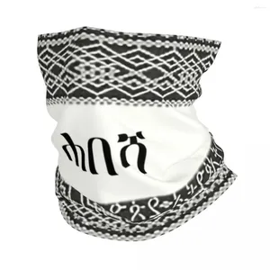 Bandanas Etiopian Habesha Culture Art Neck Gaiter Women Men UV Protect