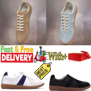 2024 Loafer Leather Woman Vintage Mens Designer Trainer Luxury Margielas White Casual Shoes Tennis Casual Outdoor Masions Shoes Gai Storlek 36-45