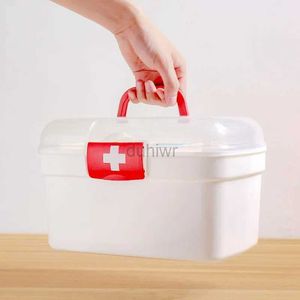 FIRST AID Supply 1pc Plastic Multi-Layer Domestic Medicine Box Portable Divided Medicine Storage Bag Portable First Aid Pit Storage Organizer D240419