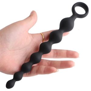 20CM Silicone Anal Beads Prostate Stimulator Ball Butt Plug Anal Plug 18 Adult Women Men Couple Flirt Gay Erotic SM Sex Toys 240325