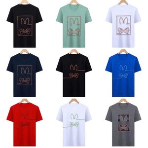 Psychologiczne koszulki króliczki projektant Męsak T-shirt moda USA High Street krótkie rękaw Psyco Rabbit Clothing Streetwear O9CP