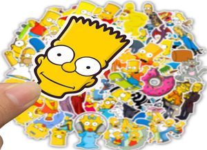 50 PCS Cartoon The Simpsons Stickers For DIY Laptop Luggage Car Decor Anime Sticker to Skateboard Phone Fridge Toy Stickers7883635