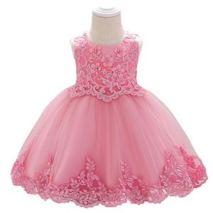 Toddler Costume Baby Girl Clothes Pageant Backless Sequin 1 Year Birthday Dress For Baptism Bow Princess Party Dresses Gown