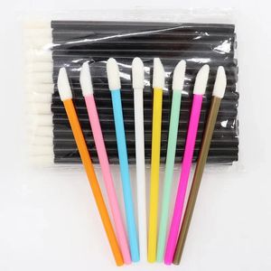 2024 50 Pcs Disposable Lip Brush Eyelash Makeups Brushes Lash Extension Mascara Applicator Lipstick Wands Set Cosmetic Makeup Tools for lip