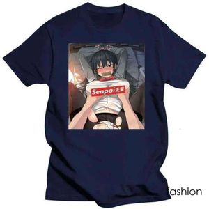 Y2K Brand Man Clothing Hentai senpai anime engraçado e mangá tamanho M-3xl Us 100% algodão Trendência T-shirt Homem Cotton Brand Teeshirt 3791