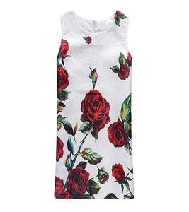 Vestido de bebê menina de verão Princesa Butterfly Rose Flower Print Vestres para meninas Vestido de festa Roupas de criança 310Y336T3805282