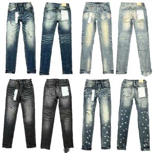 Jeans Purple Fashion Designer European Jean Hombre Letter Star Men Bordado