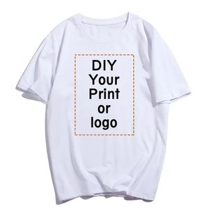 Customized Printed Fashion T Shirt Harajuku Frauen Top diy Sie wie po oder weiße T-Shirt Mode Custom Female Top T-Shirt 240419