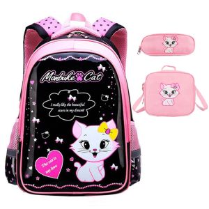 Borse Cut Cat School Borse per ragazza Cartoon Pattern Kid Backpack Children Backpack Borsa da ragazza Mochila Infantil