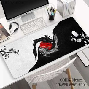 Mouse Pads Bilek Balık 80X30CM XXL Kilit Kenar Mousepads Büyük Oyun Mousepad Masa Paspasları Fare Mat Beast Masa Ped Y240419