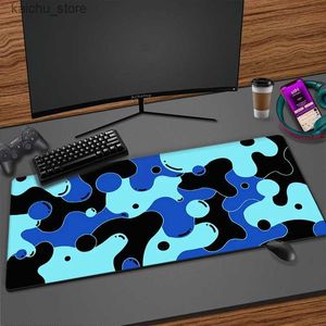 Mouse Pads Wrist Rests Blue Art Gaming Mouse Pad Large Mouse Pad Gamer Computer Mousepad Big Office Mouse Mat XL DIY Mause Pad Laptop Keyboard Desk Mat Y240419
