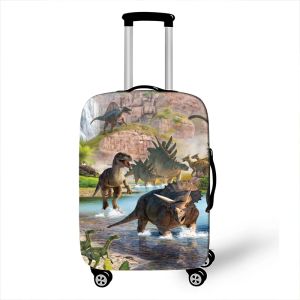 Accessories Cool Dinosaur Print Luggage Cover Elastic Suitcase Protective Covers for Travel Bag Antidust Trolley Case Baggage Covers