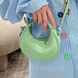 Designer bag, genuine leather women's moon bag, various colors, new style, high-quality bag