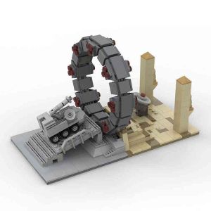 Bloki MOC27131 Space Stargate Command Model Star Interstellar Travel Toys Set Kid Prezenty Budowniki Budowa Zabawki T230103