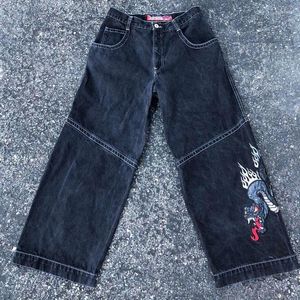 Women's Jeans Gothic Dark Snake Pattern Design High Waised For Women Jnco American Vintage Casual Versatile Wide Leg Y2k Baggy Pants