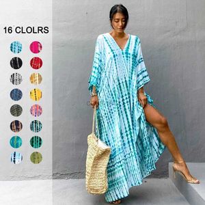 Basic lässige Kleider Frauen Badeanzüge Cover-Ups 2023 Boho Beach Kleider Outfits Badebekleidung Pareo großer Sommer-Vertuschung sexy Bikini Beachwear Bekleidung 240419