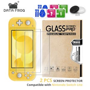 Gracze dane żaba hartowana szklana ochrona ekranu CompatiBlenIntendo Switch Lite HD Clear Screen Protector dla akcesoriów przełącznika Lite