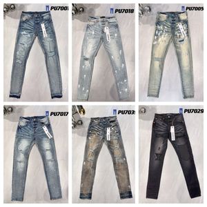 Lila jeans denim byxor mens jeans designer jean män svarta byxor avslappnade tröjor designers joggare pantar av hög kvalitet rak design retro streetwear