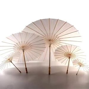 Parasols de casamento de noiva personalizados Itens de beleza de beleza de papel branco mini -guarda