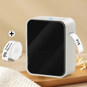 Portable Label Maker P15 Thermal Printer Bluetooth Mini Labeling Machine Similar As D11 D101 D110 Adhesive Sticker