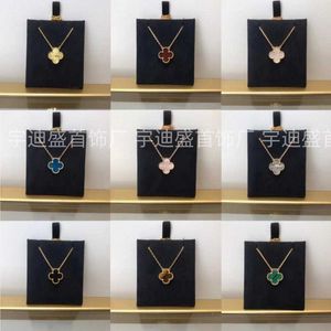 Designer Brand Van Clover Necklace Female Glod High Version Ten Flower Lucky Grass Collar Chain Thickened Gold Plated 18K